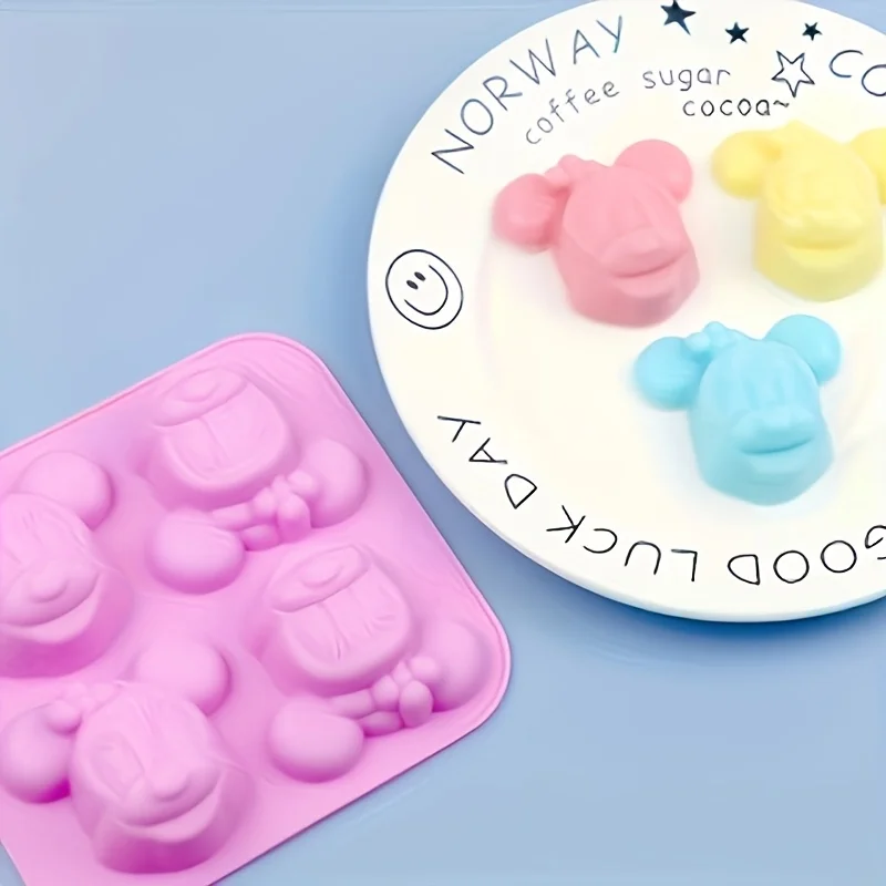 Soap Making Silicone Molds - 1個入りミニーカートゥーン型、手工芸品、チョコレート、石鹸作り、シリコン型、DIY装飾樹脂アクセサリーに最適です。