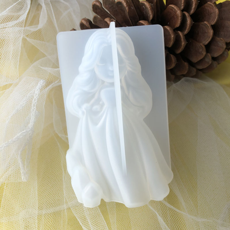 Soap Making Home - 3D かわいいプリンセスシリコーンキャンドルモールド天使の女の子石鹸樹脂石膏作る型 DIY 人間チョコレートベーキングツール家の装飾のギフト