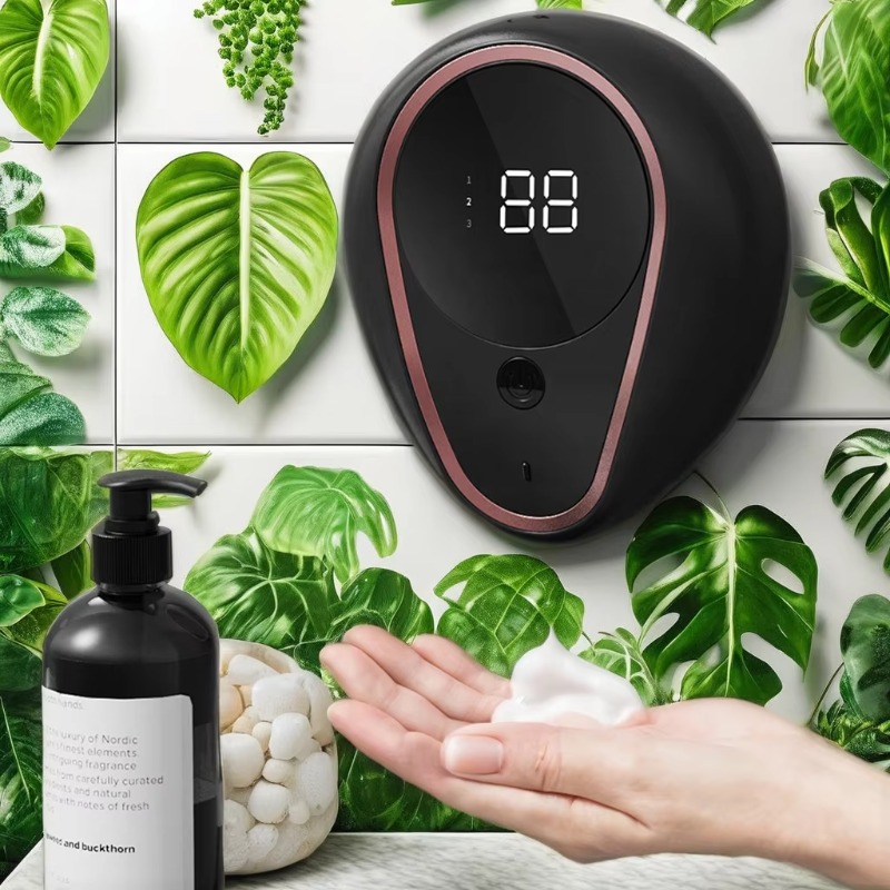 Soap Making Foam - 300ml インテリジェントソープディスペンサー バブルと手洗いフォーム 自動壁掛けセンサーソープディスペンサー 浴室キッチン用