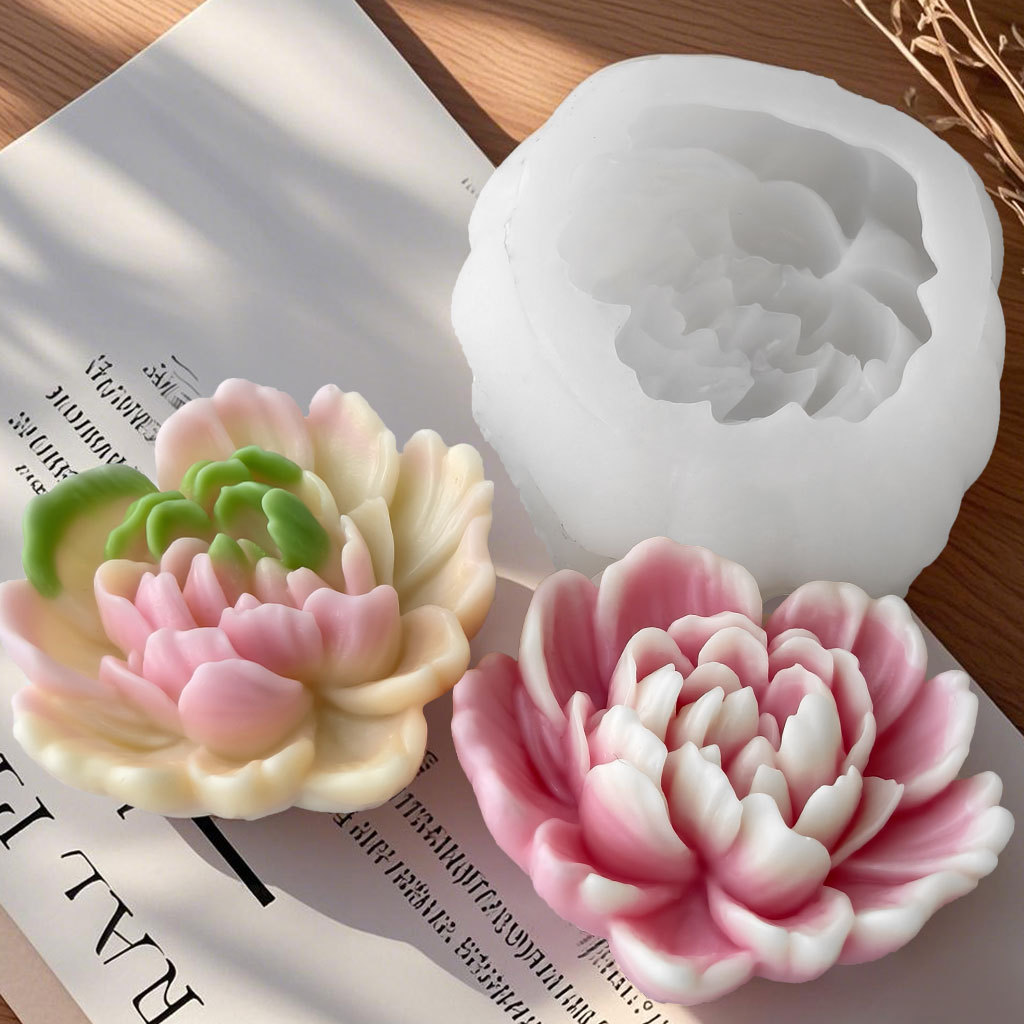 Soap Making Recipes - DIY バラの花シリコーン型手作りアロマキャンドル石膏フォーム装飾品型石鹸キャンドル作成用品