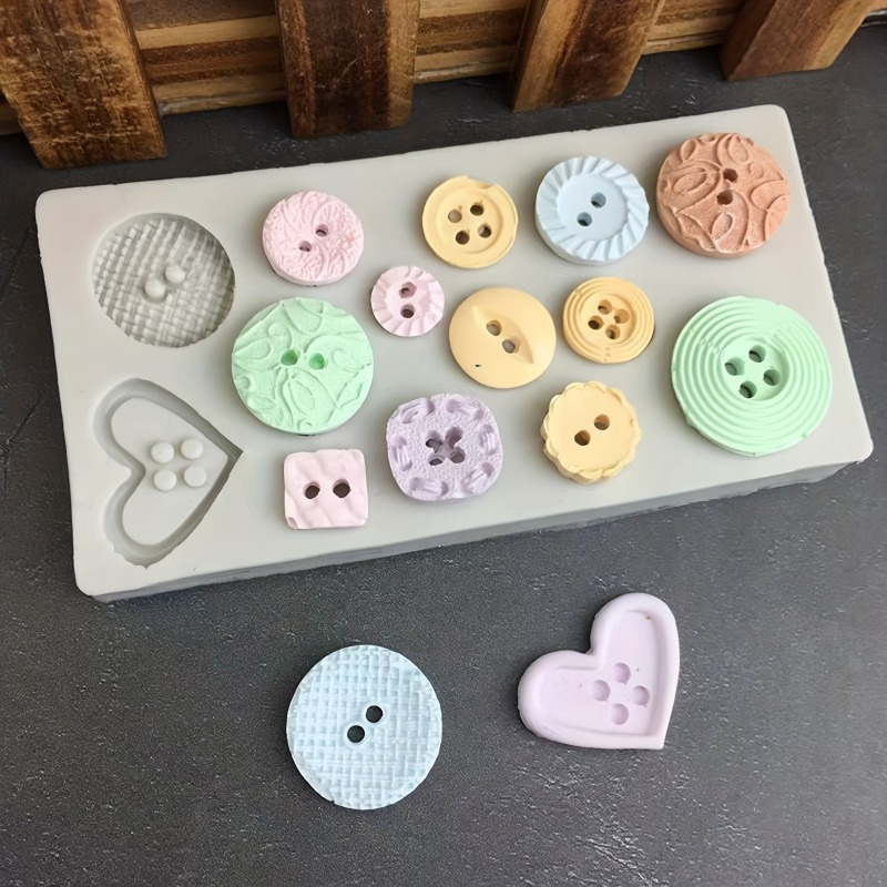 Soap Making Silicone Molds - ボタン型シリコンモールド シリコンモールド 石鹸やキャンドルの装飾ツール用