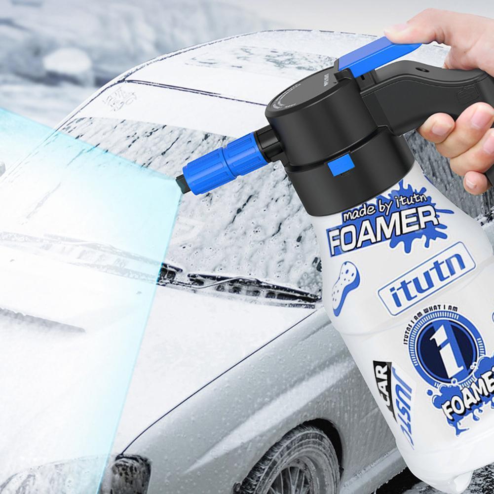 Soap Making Foam - 電動フォームスプレーヤー 車用 洗車プロ スノーフォームキャノンジェネレーター 自動バッテリー式圧力ソープスプレーヤー 車ケア用