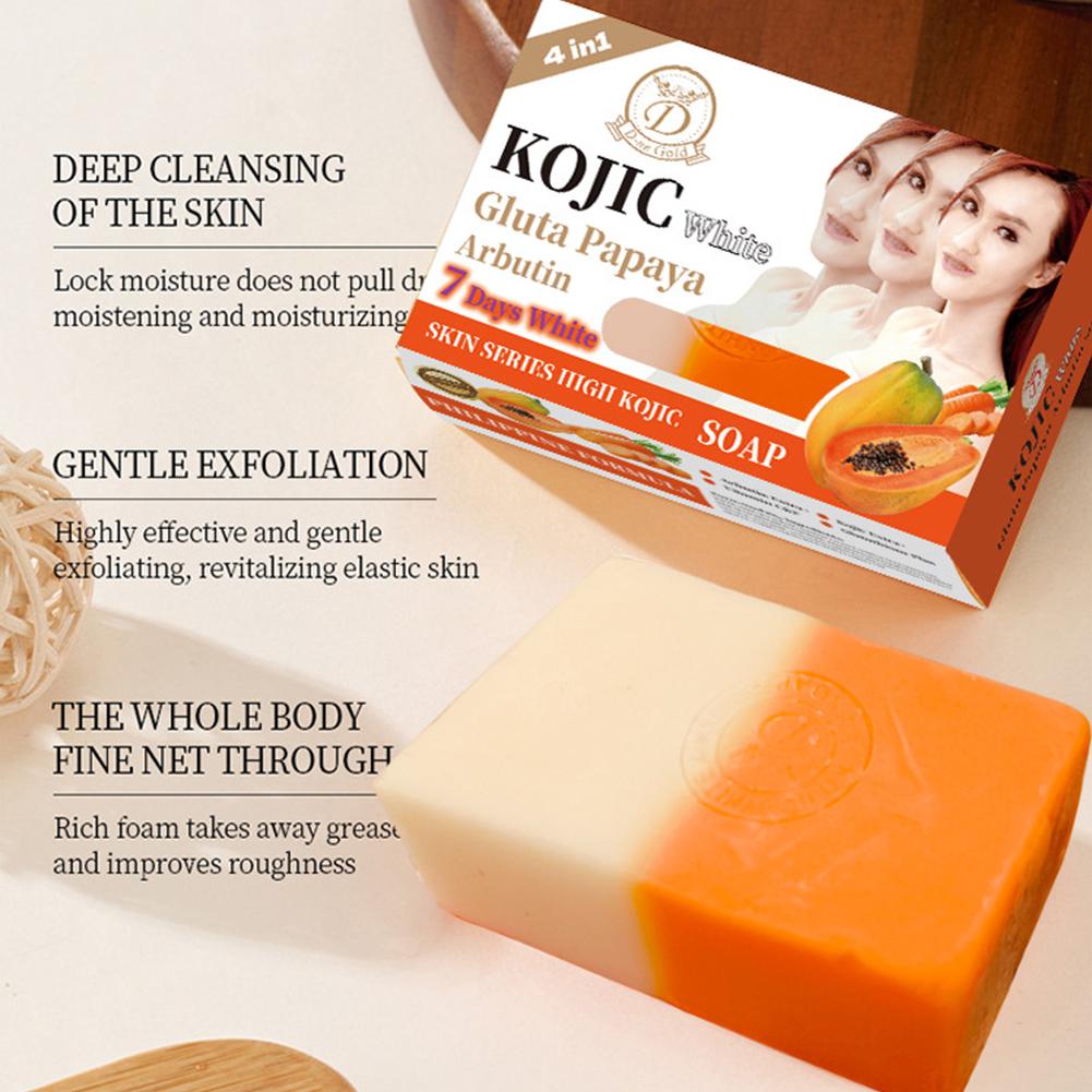 Soap Making Essential Oils - 160g パパイヤ コジ酸 エッセンシャルオイル石鹸、ビタミンC クレンジングバス 保湿肌