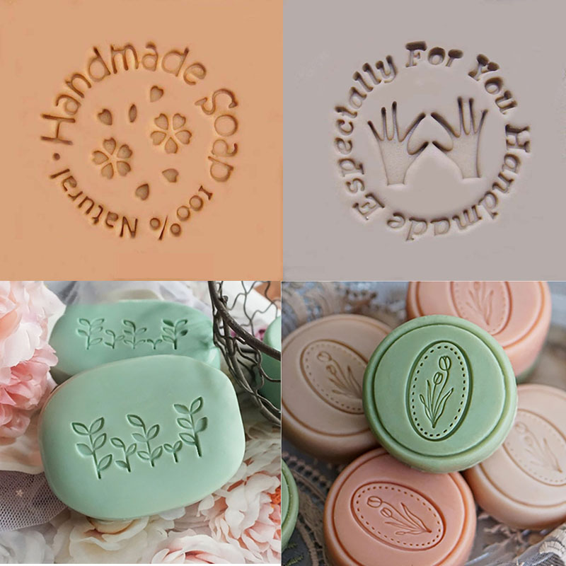 Soap Making Kit For Beginners - パーソナライズされたカスタムソープスタンプ型、DIY用シーリングシール、手作り石鹸作り用品、ツールキット、花英語文字セリ