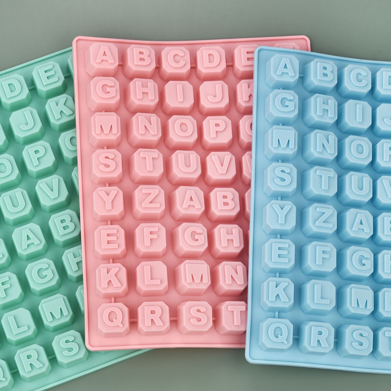 Soap Making Equipment - 48 文字英語アルファベット文字シリコーン型石鹸型ケーキカップケーキベーク耐熱皿チョコレート石鹸 Diy デコレーションツール金型