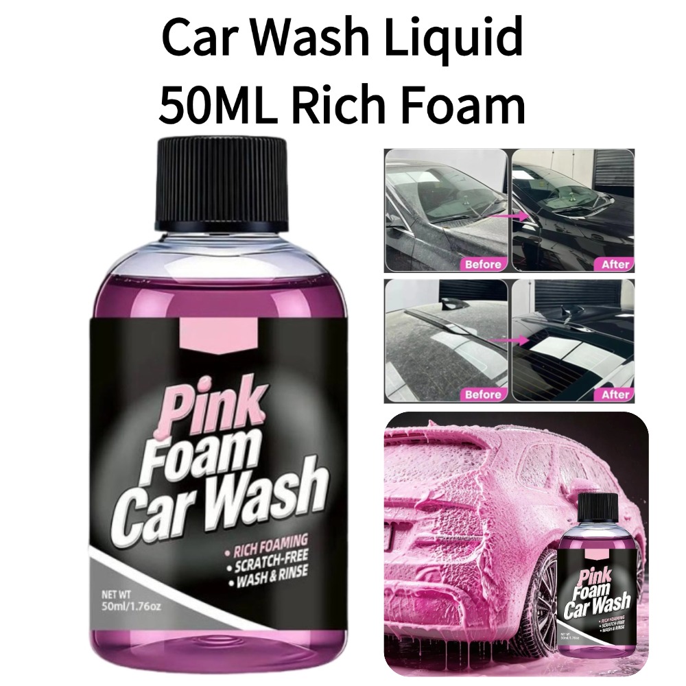 Soap Making Foam - 50 ミリリットル泡状洗車液アクティブスノーシャンプーリッチ泡立ちソープ傷のないディープクリーンマイクロファイバータオル付き自動車 1/5 個