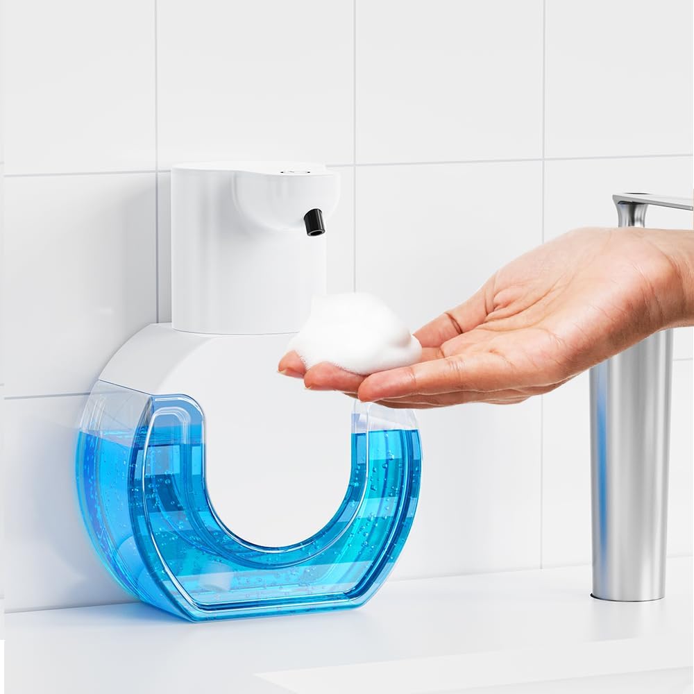 Soap Making Foam - 420ML 大容量タッチレスデスクトップまたは壁掛け式 IPX5 防水スマート赤外線自動感知フォーム/液体石鹸ディスペンサー