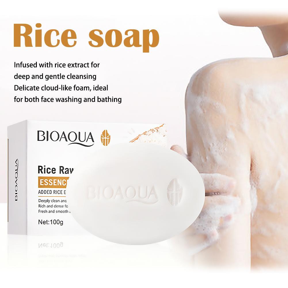 Soap Making Essential Oils - BIOAQUA 白米生パルプ洗顔石鹸 フェイスウォッシュフォーム 洗顔料 保湿 オイルコントロール