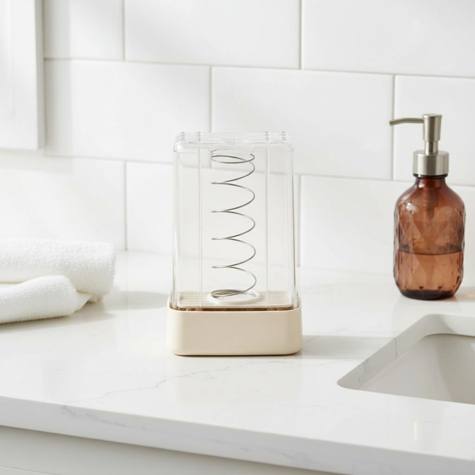 Quick Soap Making - ブラシ付き石鹸置き、泡立ちやすい柔軟な石鹸置き、バスルームアクセサリー、速乾性、お手入れ簡単