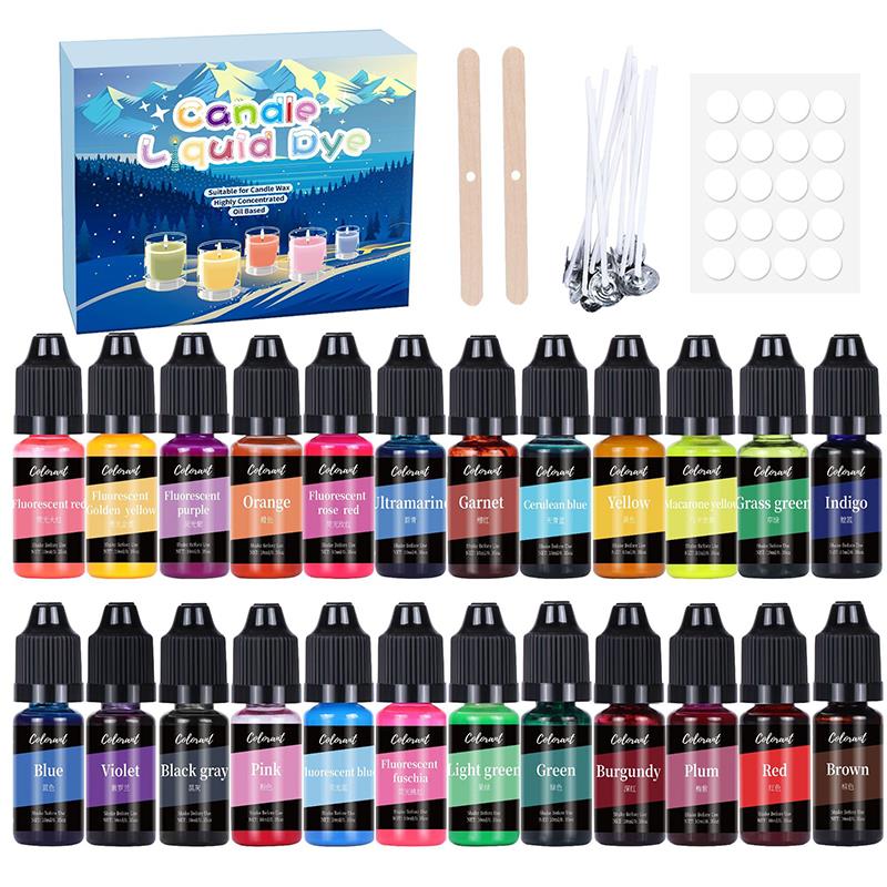 Soap Making Kit Amazon - 20/24 色キャンドル染料顔料セット石鹸液体着色剤顔料セット DIY キャンドル作成用品石鹸大豆ワックス染料キャンドル顔料
