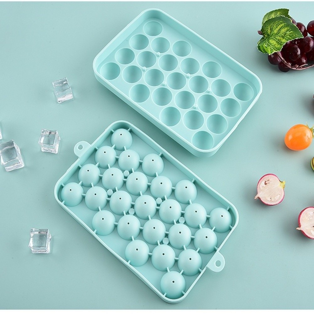 Soap Making Silicone Molds - クリエイティブシリコングレープボール型 25グリッド丸型手作り石鹸型 柔軟な再利用可能なアイスキューブ型 バーパーティー用