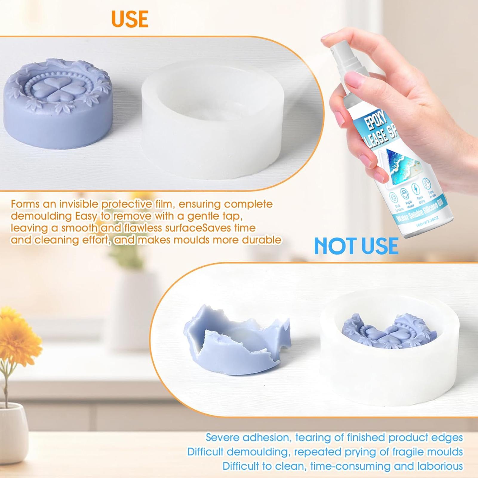 シリコンリリーススプレー エポキシリリーススプレー 強力な型 - Soap Making Silicone Molds のレビューと価格