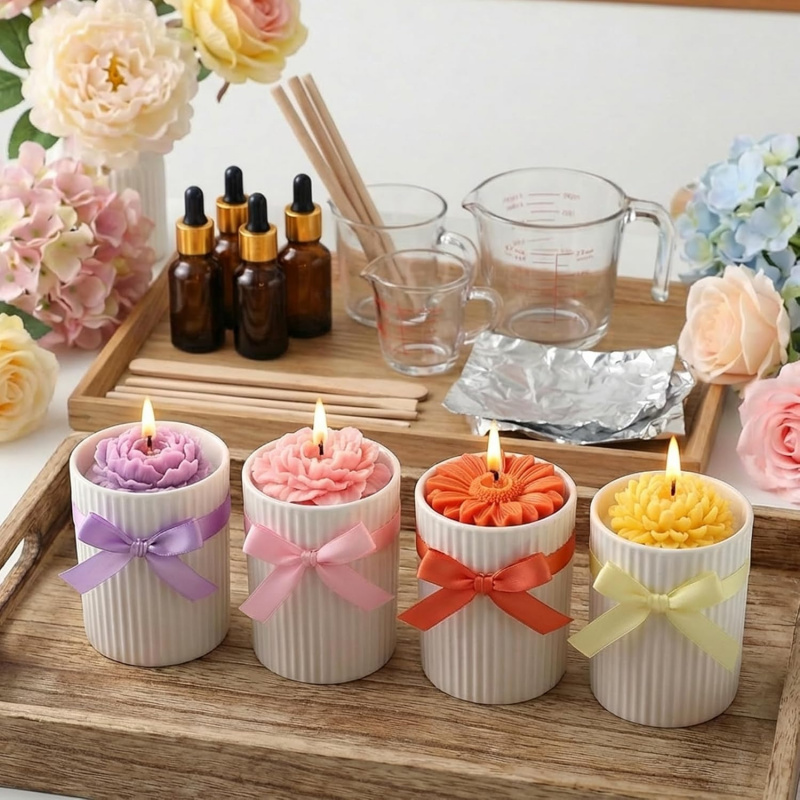 6穴3D花柄シリコンモールドセット（合計4Aモールド）、バラ - Soap Making Kit Amazon のレビューと価格