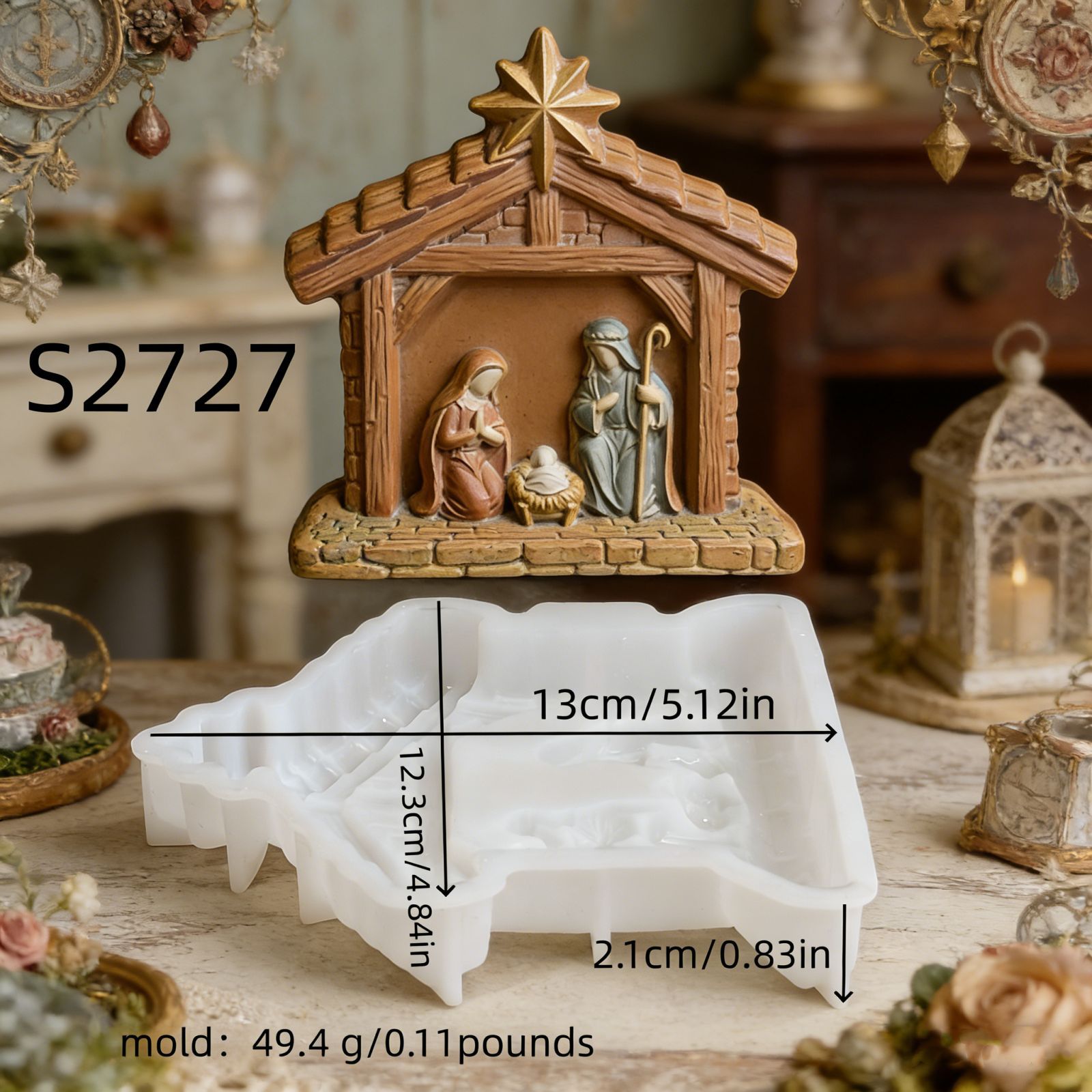 キャンドルモールドキリスト降誕シーンシリコン聖家族型3D樹脂 - Soap Making Recipes のレビューと価格