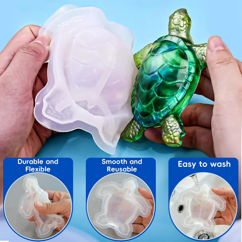 2個の動物樹脂型セット、3Dカメ型シリコン型、DIY手作り、 - Soap Making Kit Amazon のレビューと価格