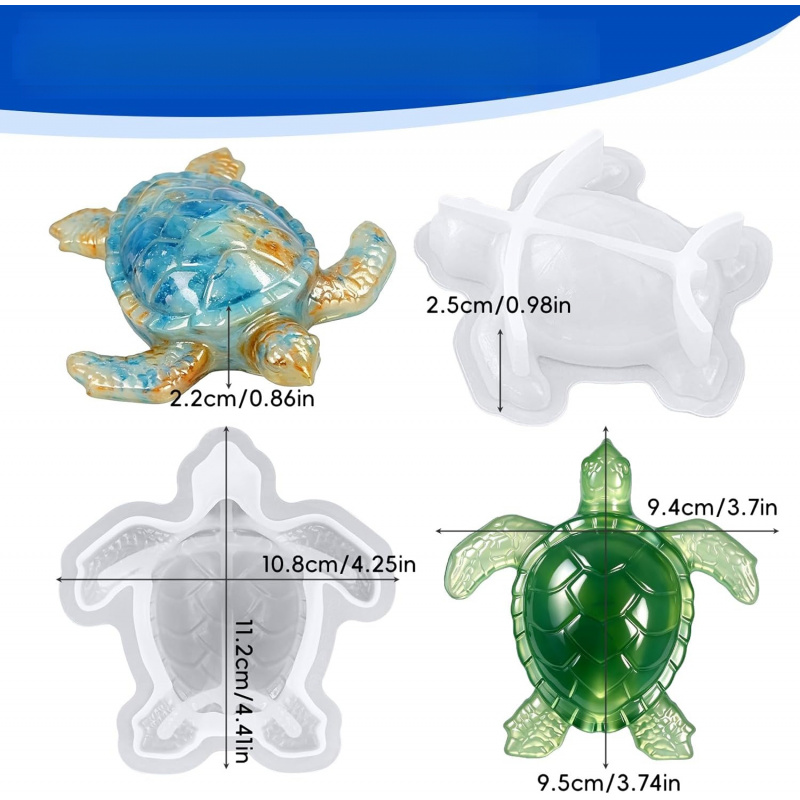 2個の動物樹脂型セット、3Dカメ型シリコン型、DIY手作り、 - Soap Making Kit Amazon のレビューと価格
