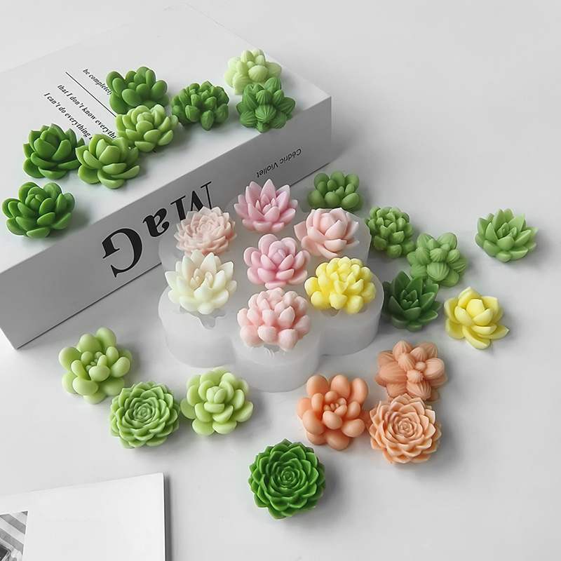 7 in 1 多肉植物サボテンシリコンモールド、DIY手作り - Soap Making Scents のレビューと価格