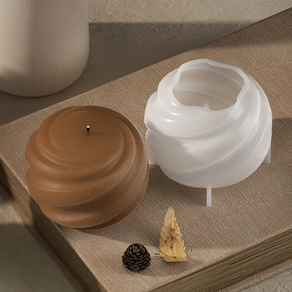 回転式シリコンキャリングキャンドル型,3Dラウンドカービング - Soap Making Recipes のレビューと価格