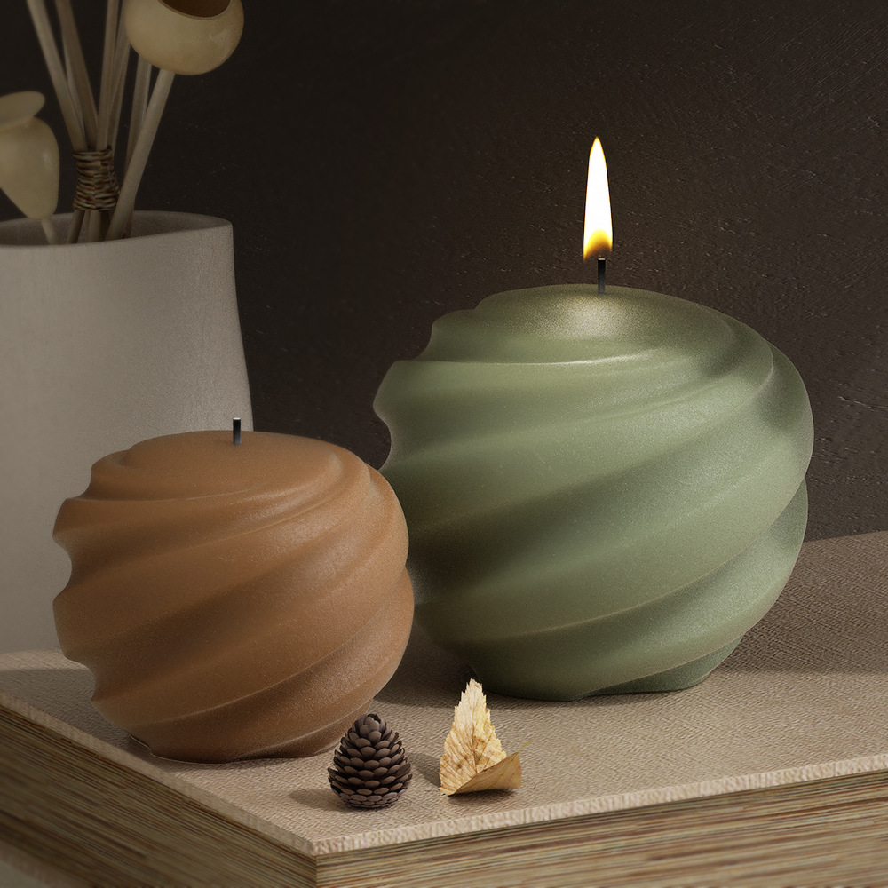 回転式シリコンキャリングキャンドル型,3Dラウンドカービング - Soap Making Recipes のレビューと価格