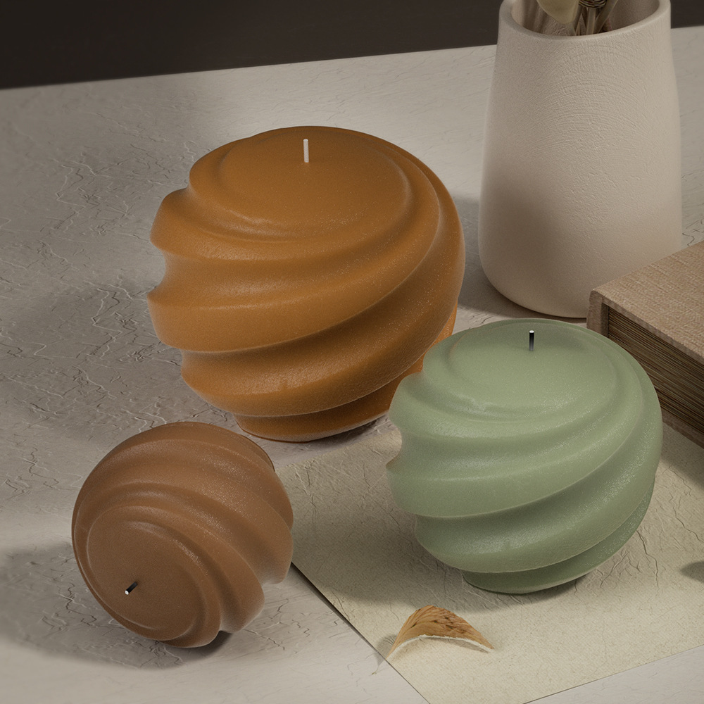 回転式シリコンキャリングキャンドル型,3Dラウンドカービング - Soap Making Recipes のレビューと価格