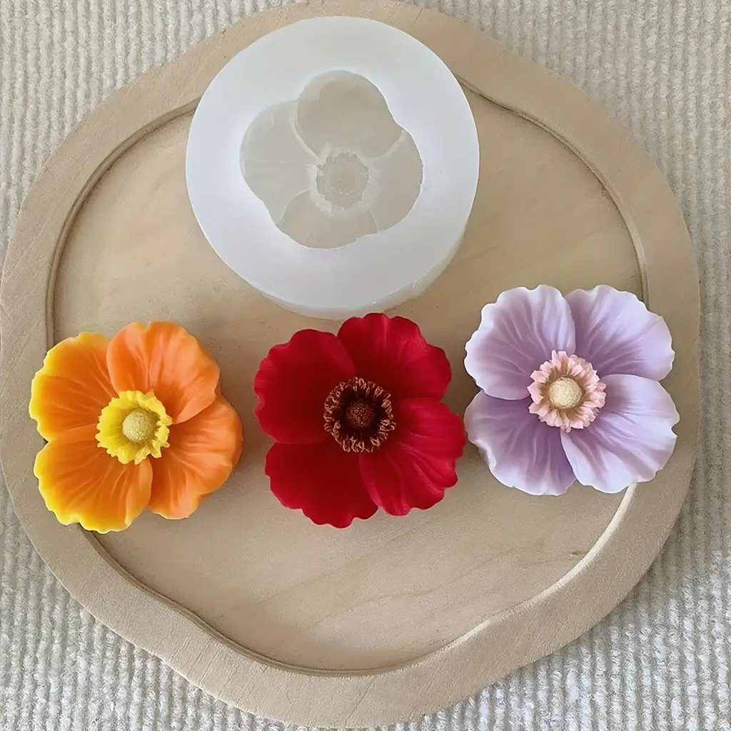 花の形をしたシリコンキャンドル型、石鹸、粘土、樹脂工芸品、家 - Soap Making Home のレビューと価格