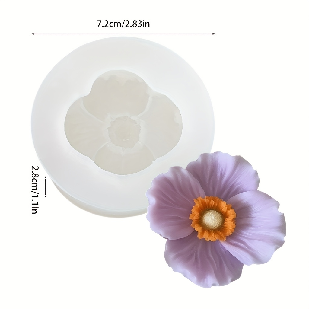 花の形をしたシリコンキャンドル型、石鹸、粘土、樹脂工芸品、家 - Soap Making Home のレビューと価格