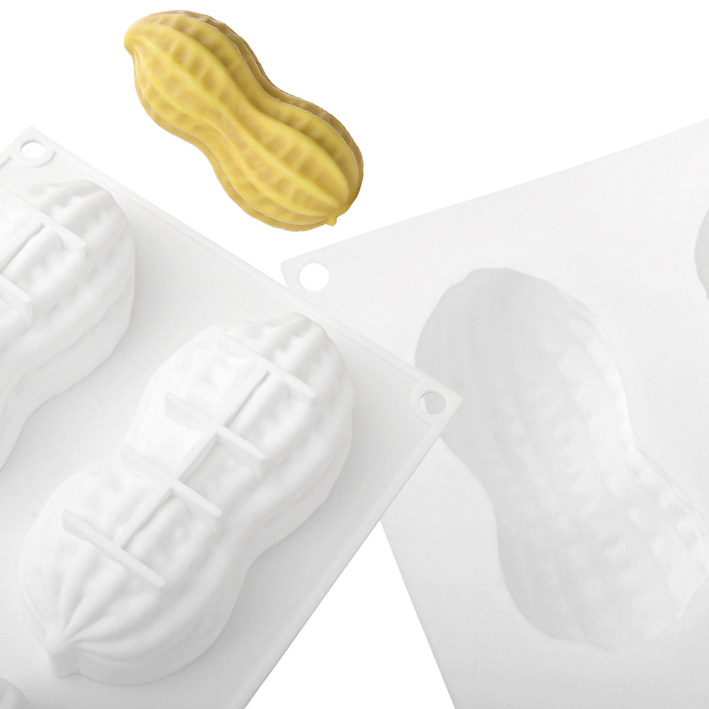 4セルピーナッツデザイン食品グレードシリコンケーキ型ノンステ - Soap Making Recipes のレビューと価格