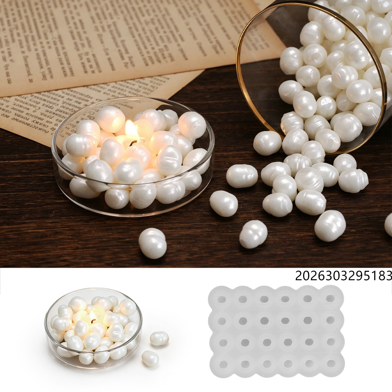 ヒーリングオーシャンパールミラーワックスメルトモールド、香り - Soap Making Silicone Molds のレビューと価格