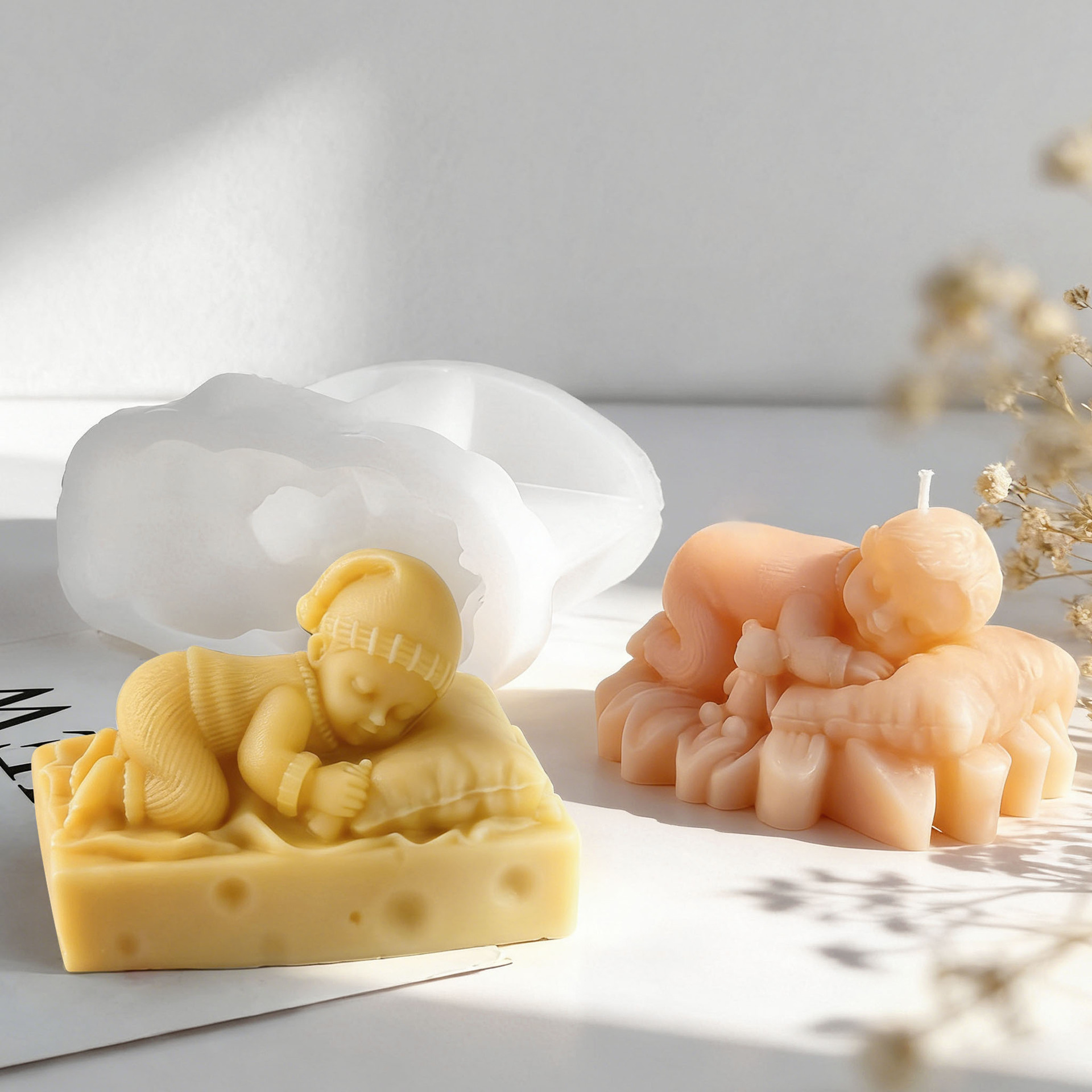 DIY 睡眠中の赤ちゃんシリコンキャンドル型 手作りアロマ石 - Soap Making Recipes のレビューと価格