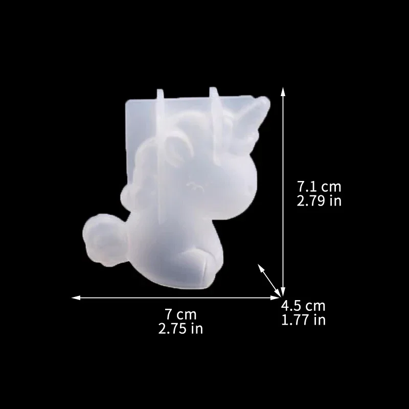 3D 幾何学的なシリコーンユニコーン猫鹿クマ型ソープキャンド - Soap Making Equipment のレビューと価格