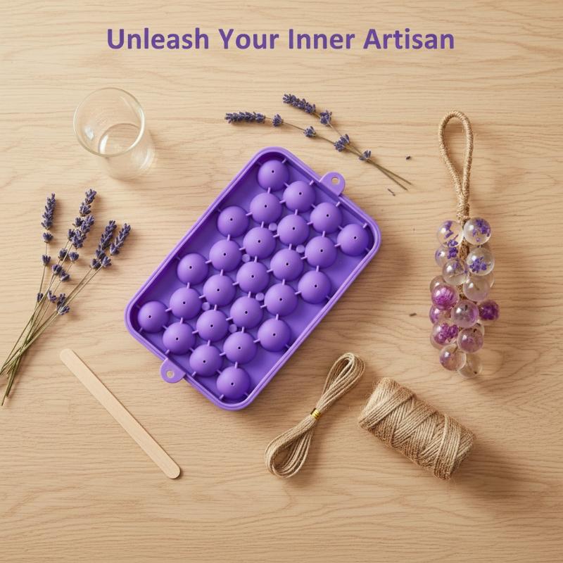 DIYシリコンソープキット、ブドウ型の精巧な型付き、自家製バ - Soap Making Kit For Beginners のレビューと価格
