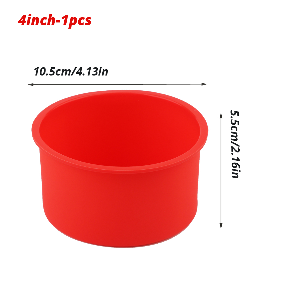 4インチの丸型シリコンケーキ型1個。シフォンケーキ、ムース、 - Soap Making Silicone Molds のレビューと価格