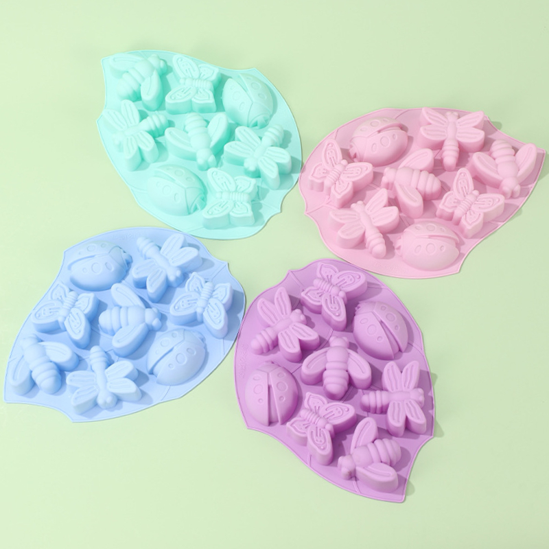 8穴昆虫蝶シリコンチョコレート型蜂ケーキビスケットゼリー焼き - Soap Making Kit Amazon のレビューと価格
