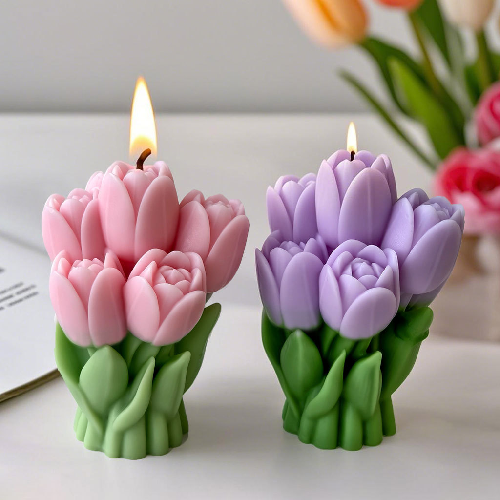 バレンタインデーのギフトチューリップ花束シリコーン型 DIY - Soap Making Scents のレビューと価格