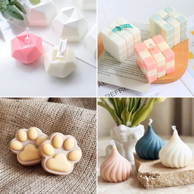3D バブルキューブキャンドルシリコーン型セット DIY フ - Soap Making Kit Amazon のレビューと価格