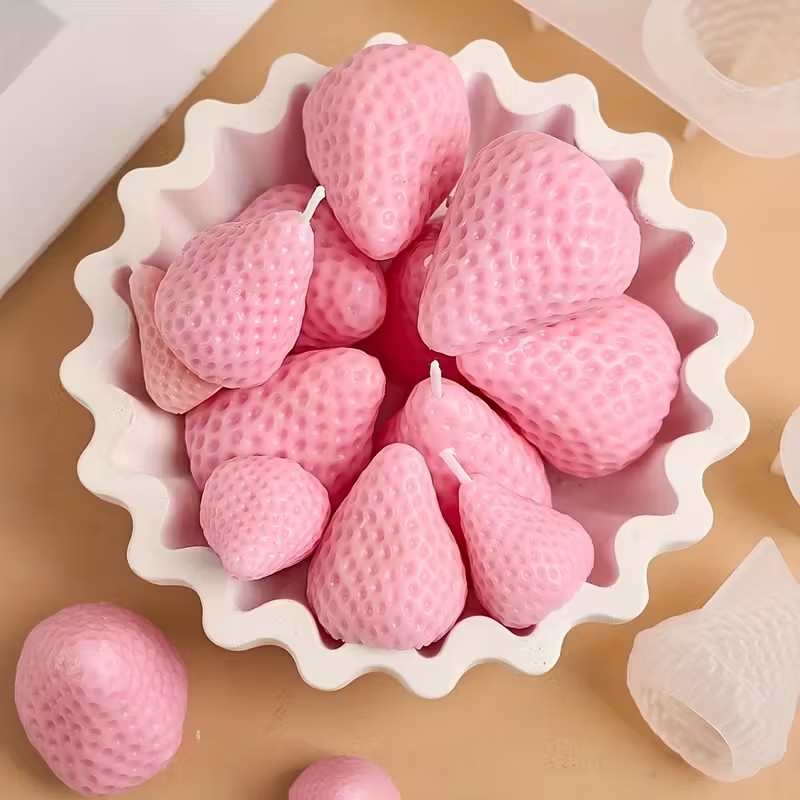 イチゴシリコンキャンドルモールド DIY アロマセラピー石鹸 - Soap Making Silicone Molds のレビューと価格