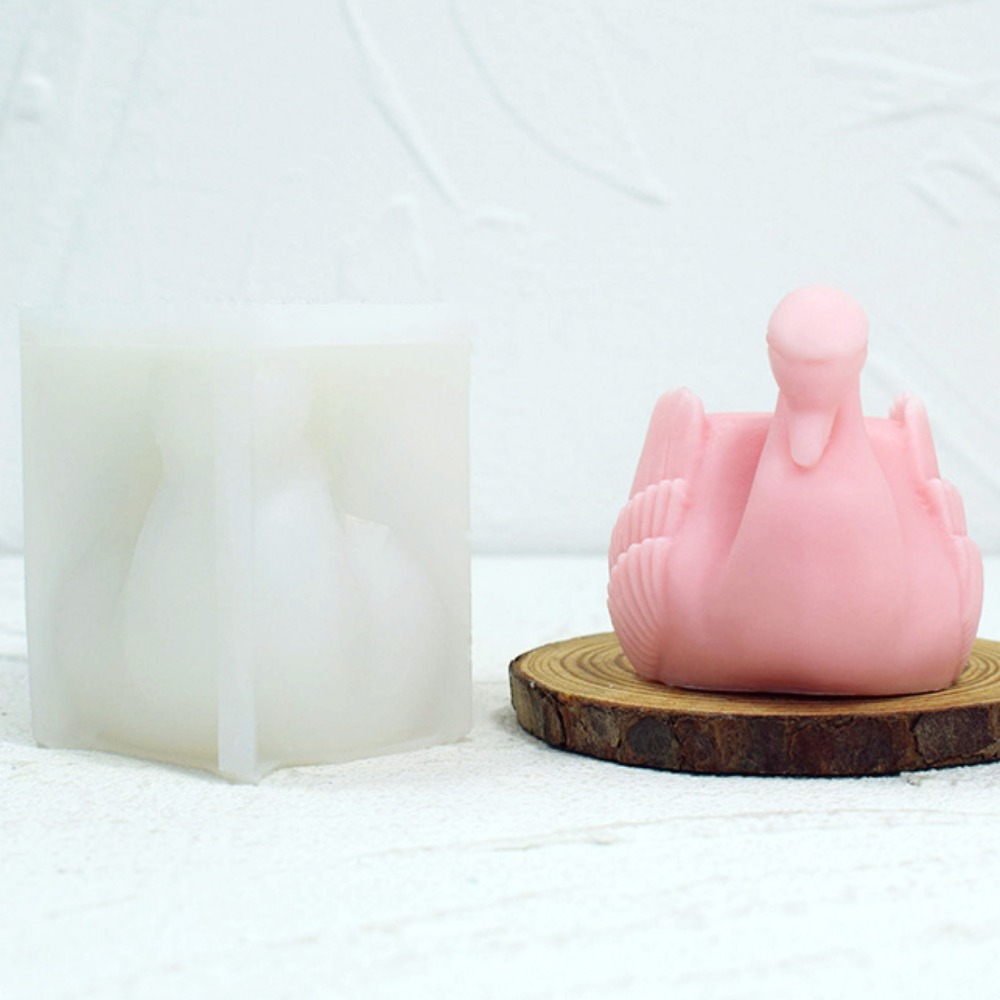 ホワイトスワンシリコンキャンドルモールド,鳥の動物の石鹸,樹 - Soap Making Art のレビューと価格