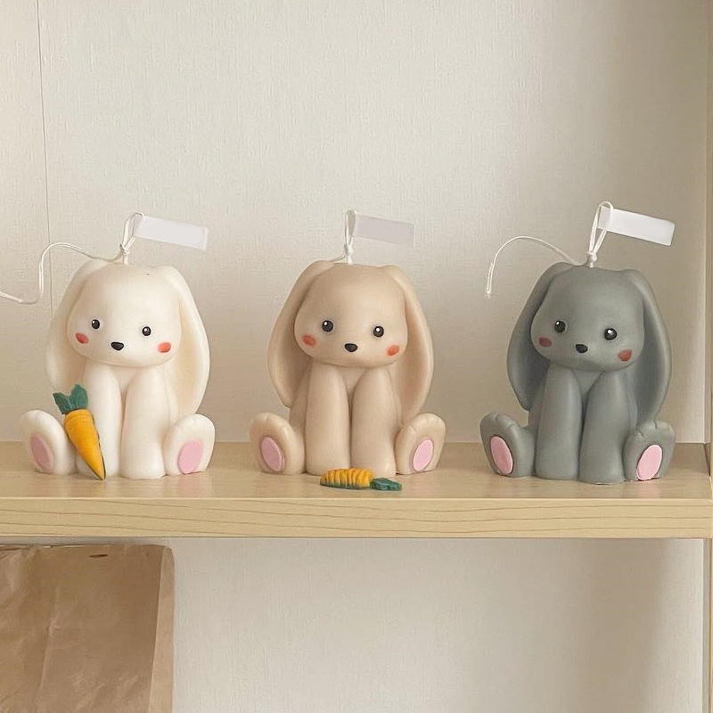 ウサギの形をしたシリコンキャンドル型,かわいい3Dウサギ,動 - Soap Making Home のレビューと価格