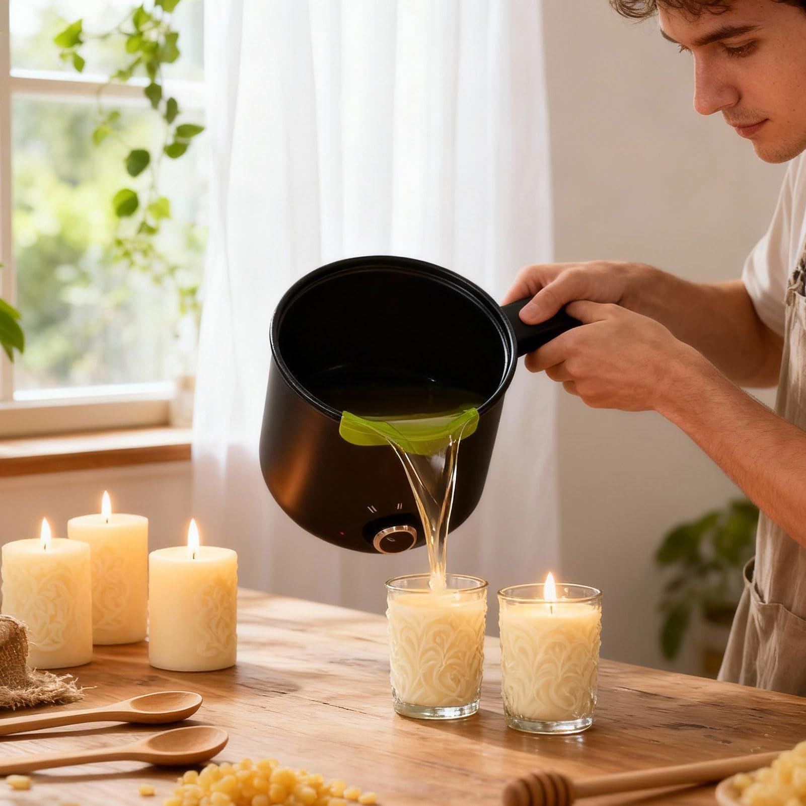 キャンドルワックス溶解ポット 1.5L 大型ステンレス製電気 - Soap Making Home のレビューと価格