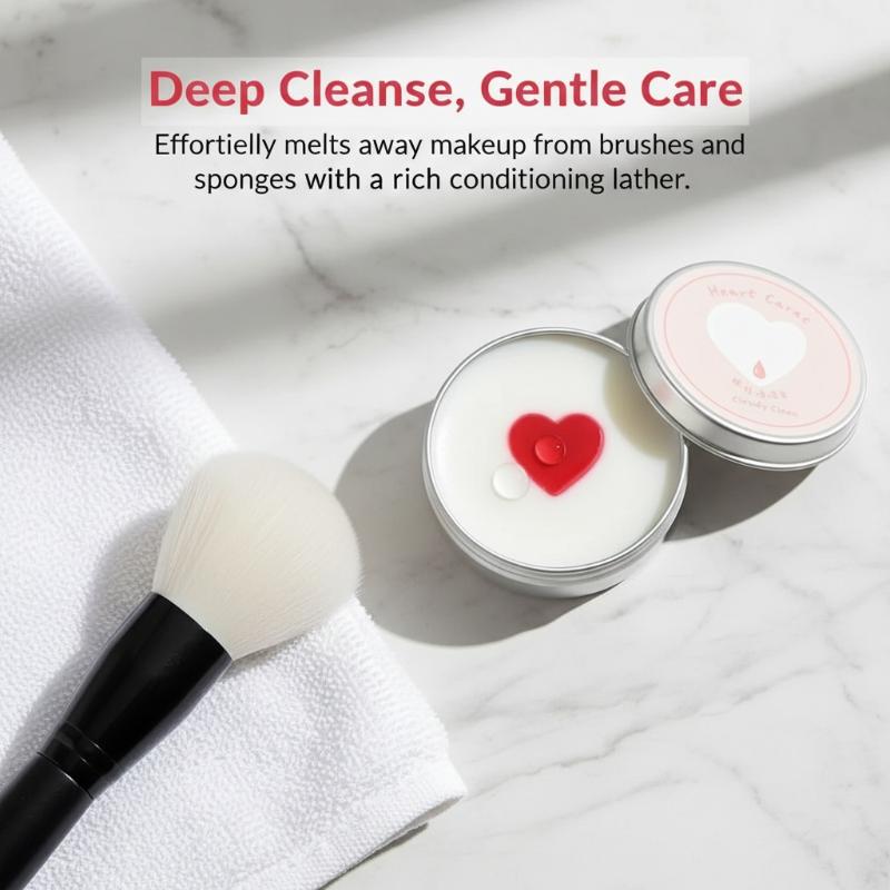 ハート型メイクアップブラシ洗浄石鹸 100g クイックウォッ - Quick Soap Making のレビューと価格