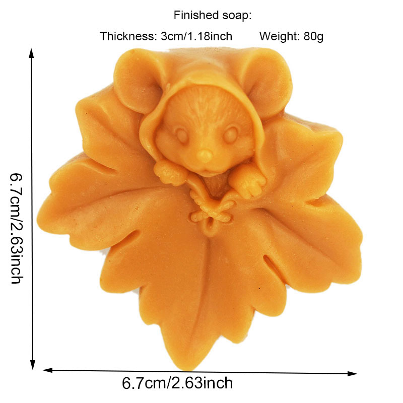 1 個 3D カエデの葉マウス型 S301 クラフトアートシ - Soap Making Art のレビューと価格