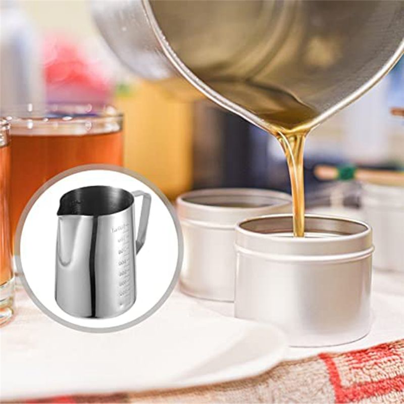 1 ピースキャンドル作り用ポットワックス溶解計量カップキャン - Soap Making Pot のレビューと価格