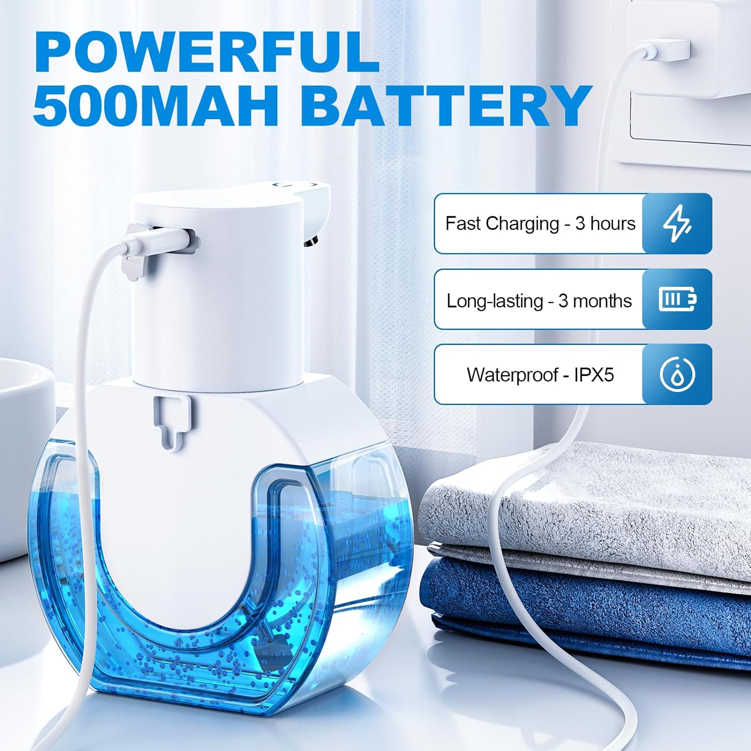 420ML 大容量タッチレスデスクトップまたは壁掛け式 IP - Soap Making Foam のレビューと価格
