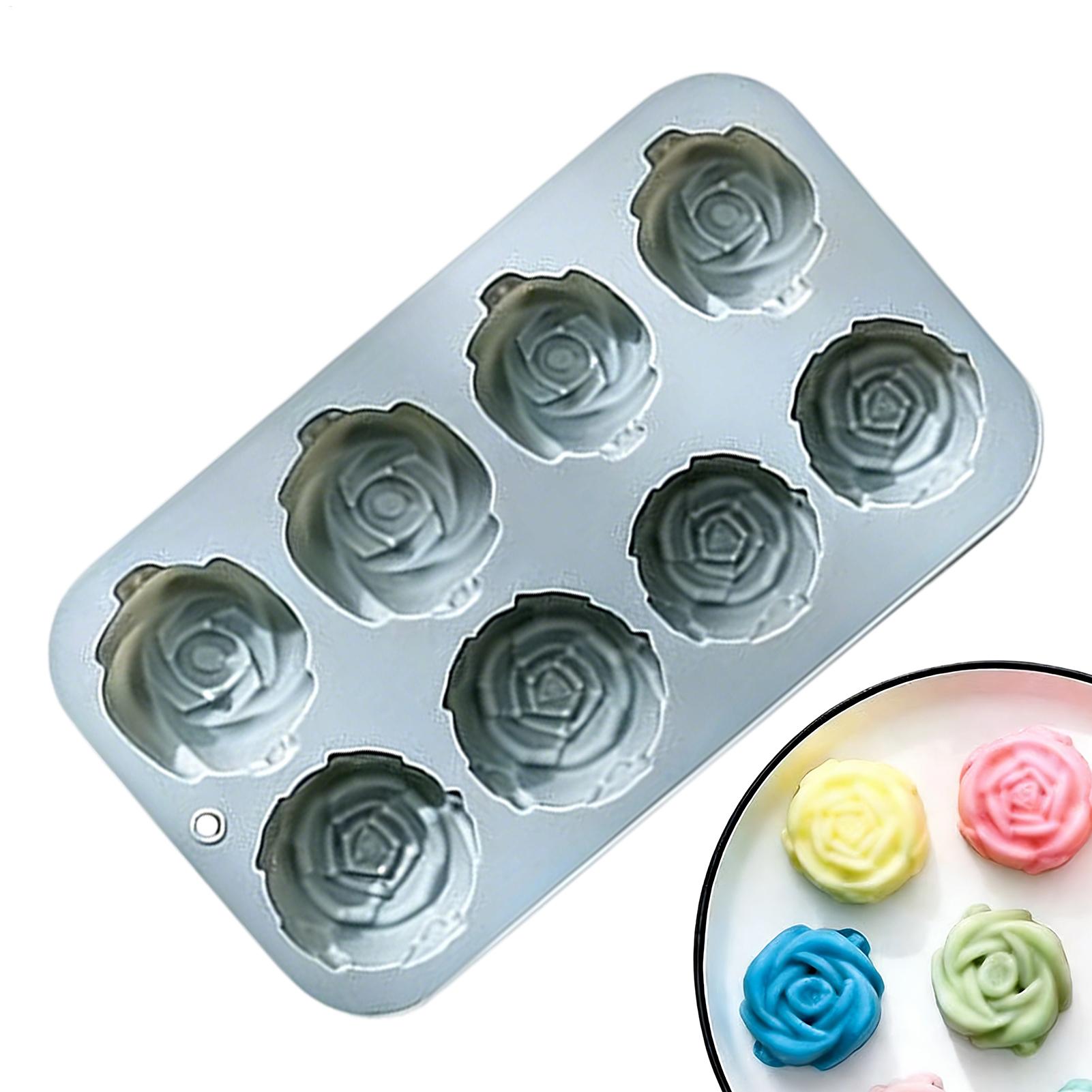 8穴ローズフラワーシリコンモールド手作り石鹸キャンドルシリコ - Soap Making Home のレビューと価格