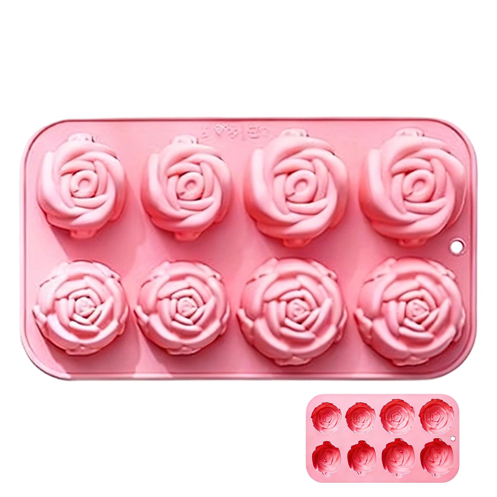8穴ローズフラワーシリコンモールド手作り石鹸キャンドルシリコ - Soap Making Home のレビューと価格