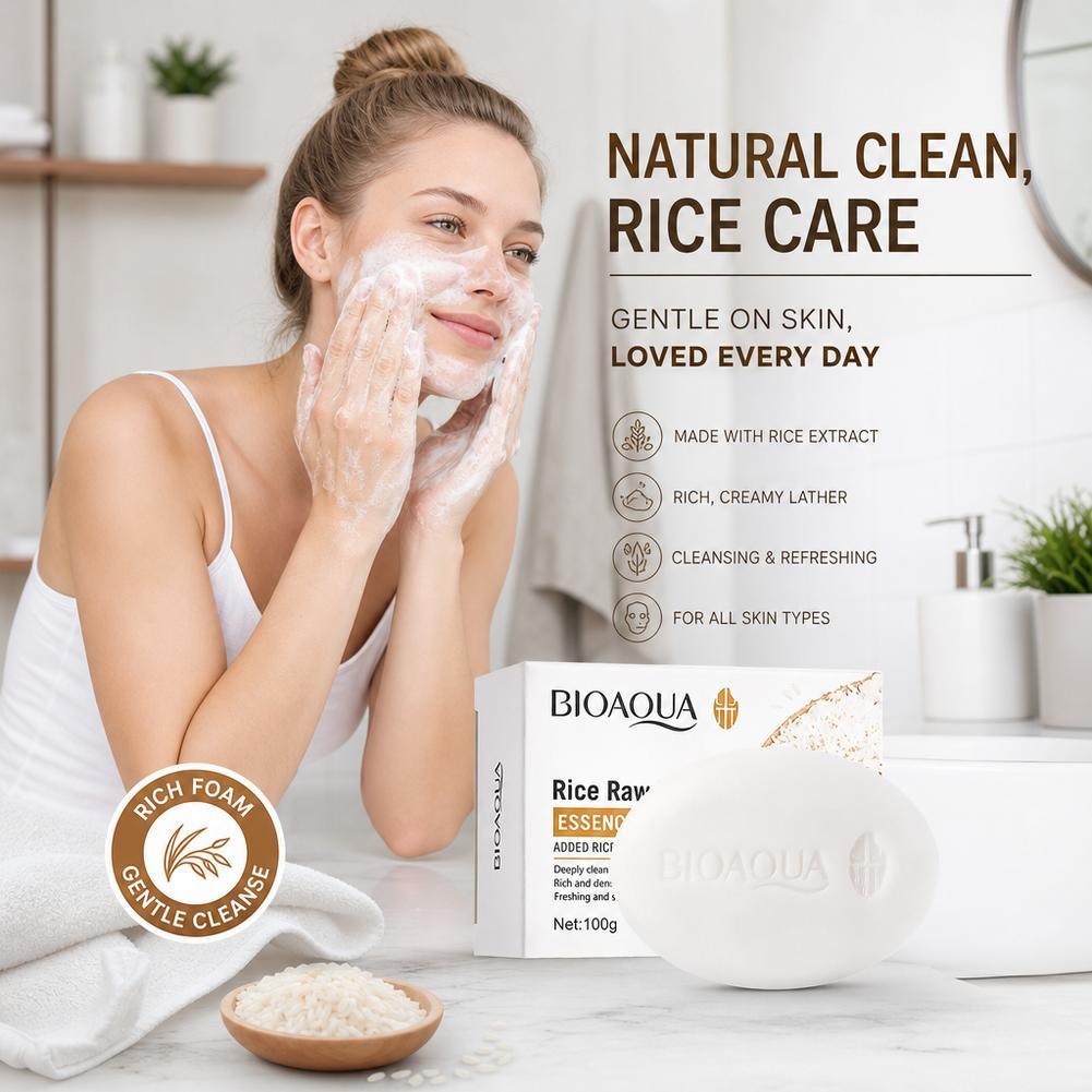 BIOAQUA 白米生パルプ洗顔石鹸 フェイスウォッシュフォ - Soap Making Essential Oils のレビューと価格