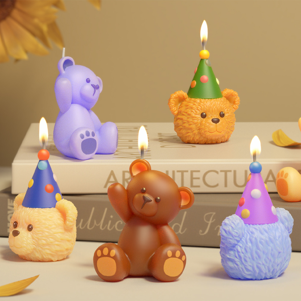 3Dかわいいクマの樹脂型、キャンドル、石鹸作り用シリコンフォ - Soap Making Art のレビューと価格