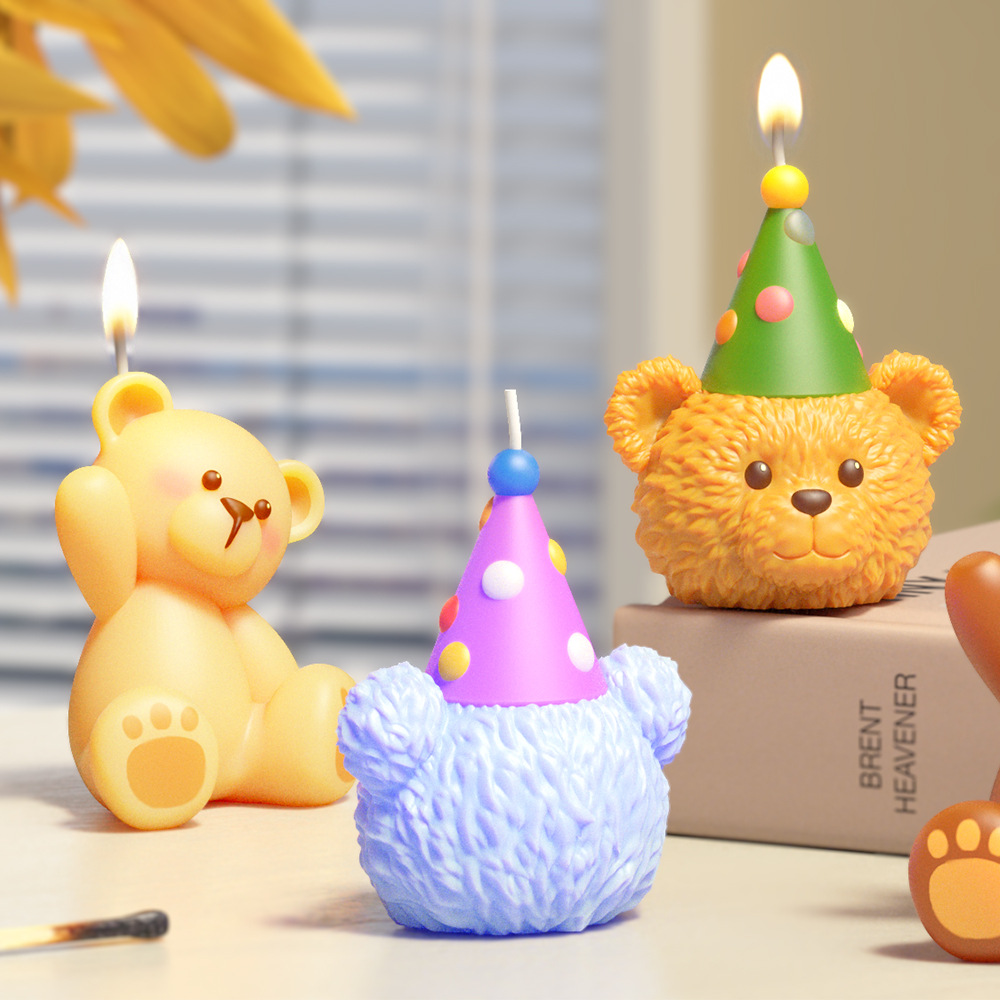 3Dかわいいクマの樹脂型、キャンドル、石鹸作り用シリコンフォ - Soap Making Art のレビューと価格