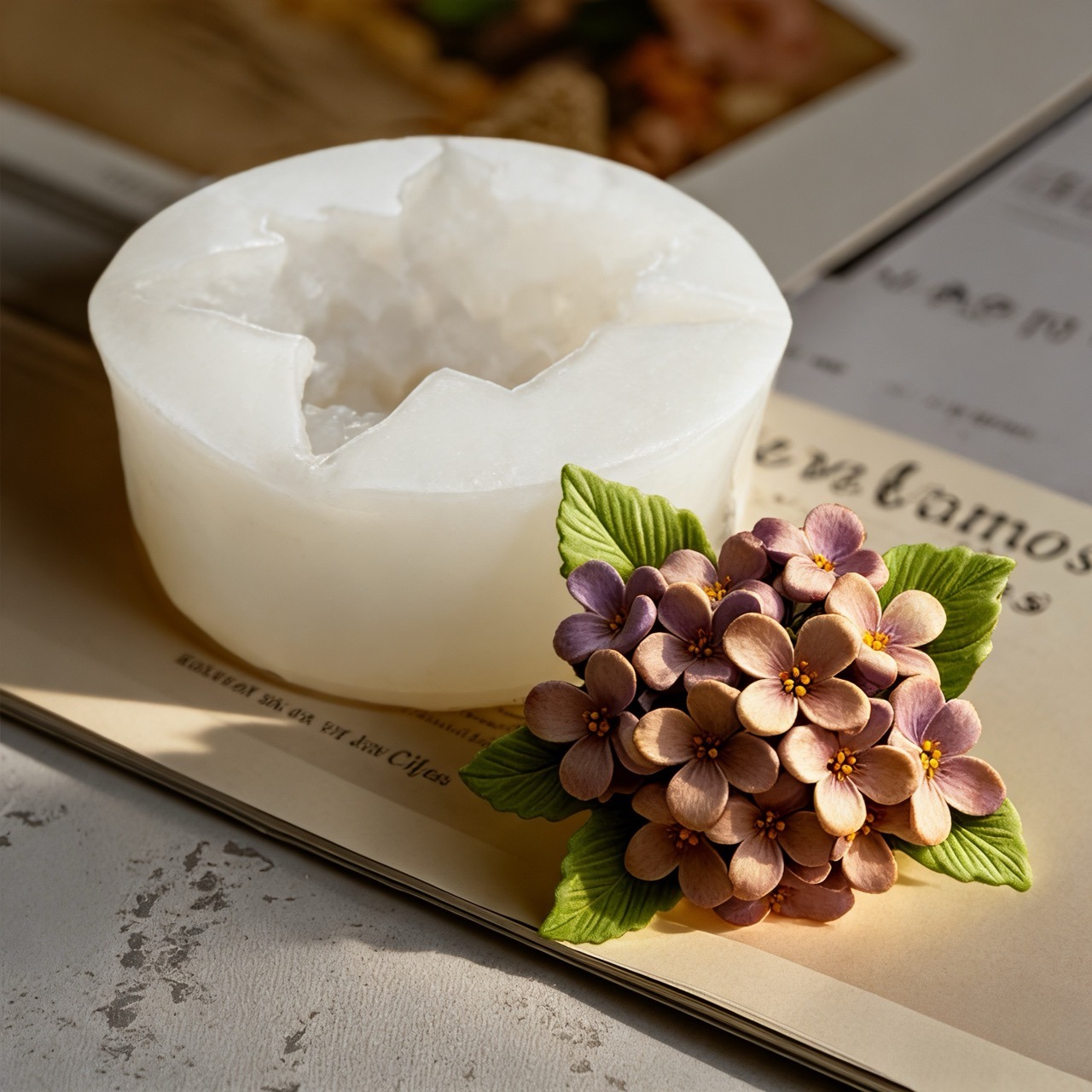 3Dローズライラックフラワーシリコンモールド2個、樹脂やキャ - Soap Making Recipes のレビューと価格