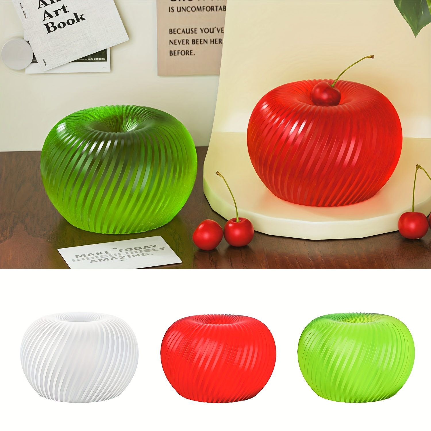 石鹸、キャンドル、石膏工芸品の作成に適した、おしゃれな赤いリ - Soap Making Silicone Molds のレビューと価格